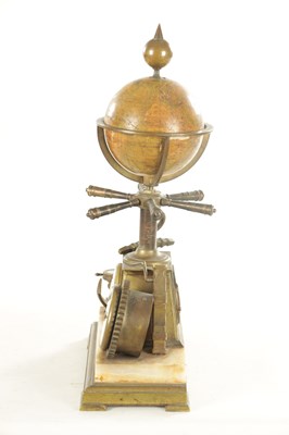Lot 997 - A LATE 19TH CENTURY FRENCH INDUSTRIAL BRASS DESK COMPENDIUM MANTEL TIMEPIECE