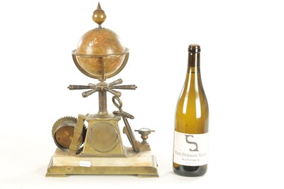 Lot 997 - A LATE 19TH CENTURY FRENCH INDUSTRIAL BRASS DESK COMPENDIUM MANTEL TIMEPIECE