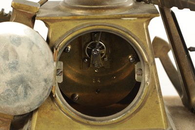 Lot 997 - A LATE 19TH CENTURY FRENCH INDUSTRIAL BRASS DESK COMPENDIUM MANTEL TIMEPIECE