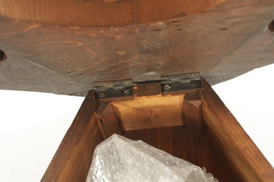 Lot 1105 - A 19TH CENTURY BLACK FOREST CARVED OAK HANGING WALL CLOCK