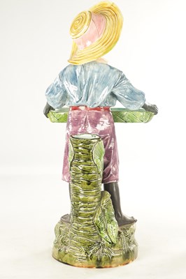 Lot 58 - A LARGE EARLY 20TH CENTURY MAJOLICA FIGURAL SCULPTOR