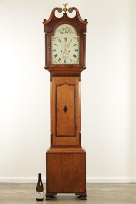 Lot 1091 - BUCHANAN, BOSTON AN GEORGE III OAK AND MAHOGANY EIGHT DAY LINCOLNSHIRE LONGCASE CLOCK