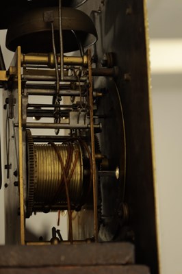 Lot 1077 - PAUL RIMBAULT, LONDON. AN EARLY 18TH CENTURY EIGHT-DAY LACQUER WORK LONGCASE CLOCK