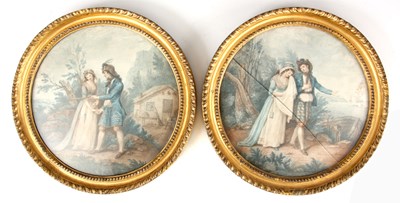 Lot 375 - A PAIR OF GEORGE III MEZZOTINT PRINTS titled...