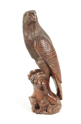 Lot 897 - A LATE 19TH CENTURY CARVED SCULPTURE OF AN EAGLE