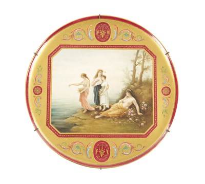 Lot 86 - A FINE 19TH CENTURY ROYAL VIENNA HANGING PLAQUE