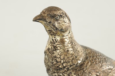 Lot 472 - A PAIR OF SILVER-PLATED PHEASANTS