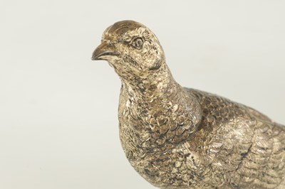 Lot 472 - A PAIR OF SILVER-PLATED PHEASANTS