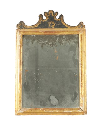 Lot 1252 - A LATE 17TH CENTURY GILT MOULDED AND LACQUERED MIRROR
