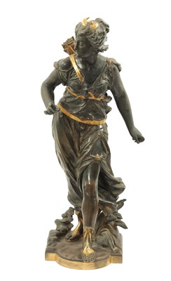 Lot 610 - AFTER EUTROPE BOURET (1833-1906) A LATE 19TH CENTURY PATINATED AND GILT FIGURAL BRONZE SCULPTURE