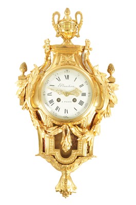 Lot 1072 - PLANCHON, A PARIS. A 19TH CENTURY FRENCH ORMOLU CARTEL CLOCK