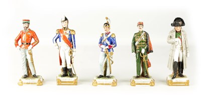 Lot 69 - A GROUP OF FIVE SAXONY GERMAN PORCELAIN FIGURES