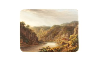 Lot 95 - A LATE 19TH CENTURY GERMAN MINIATURE PAINTED PORCELAIN PLAQUE