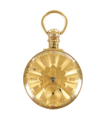 Lot 370 - H. PINNINTON, LIVERPOOL. AN 18CT GOLD OPEN FACED POCKET WATCH