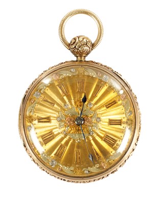 Lot 364 - JOHN HELSBY, LIVERPOOL. AN 18CT GOLD OPEN FACED POCKET WATCH