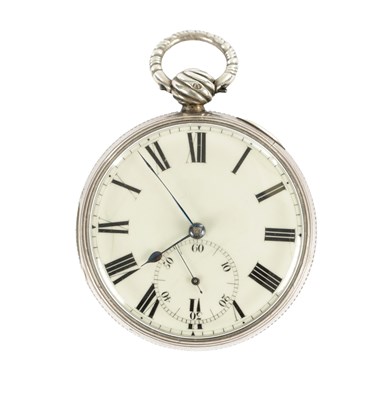Lot 387 - WILLIAM BROAD, LONDON. A SILVER CASED OPEN FACED POCKET WATCH