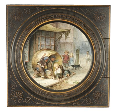 Lot 73 - A LARGE LATE 19TH CENTURY PORCELAIN PLAQUE SIGNED LUDOVICI