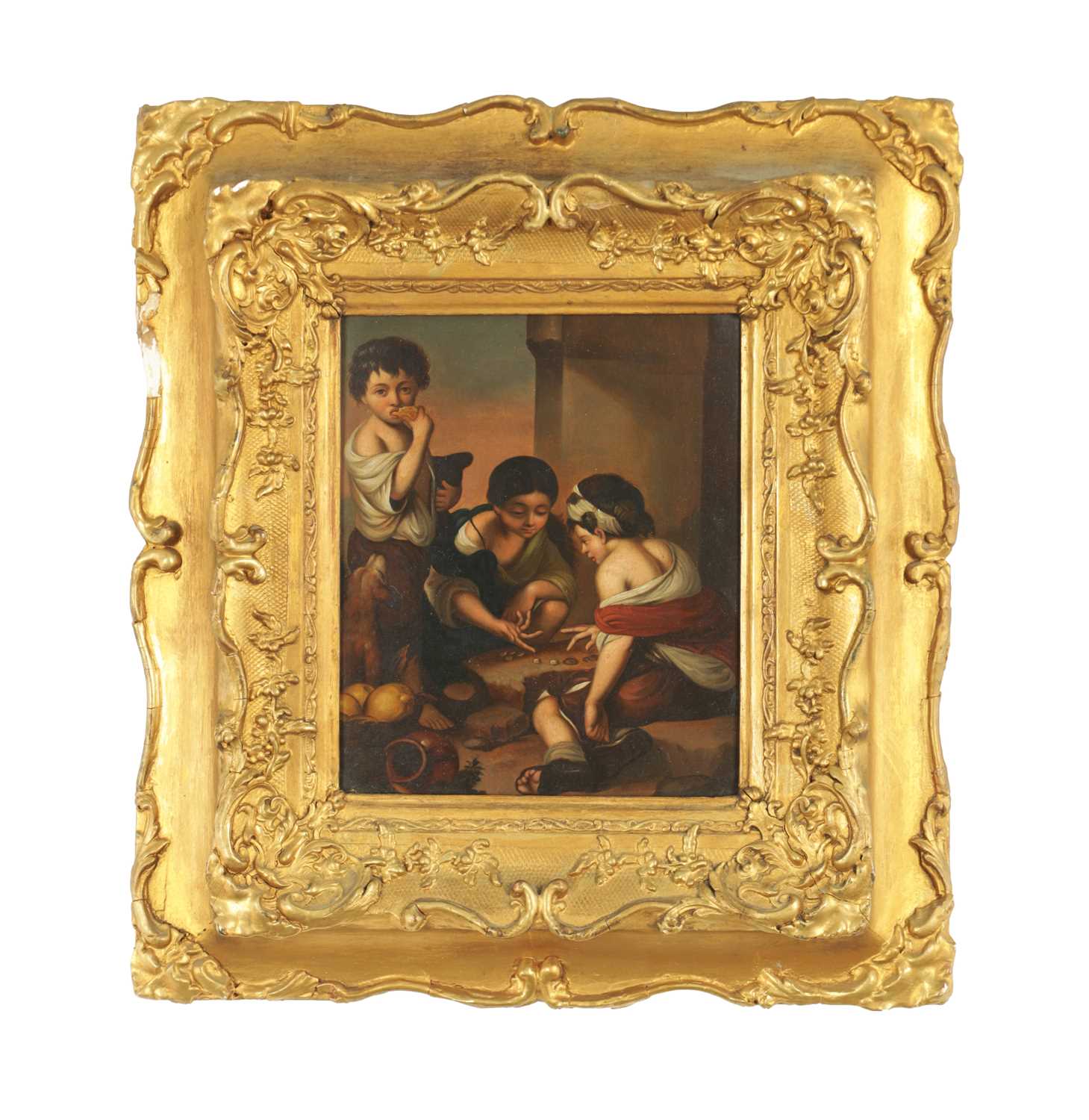 Lot 1049 - AFTER BARTOLOME ESTEBAN MURILLO. A 19TH CENTURY OIL ON TIN