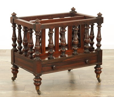 Lot 1421 - A REGENCY GONCALO ALVES CANTERBURY IN THE MANNER OF GILLOWS