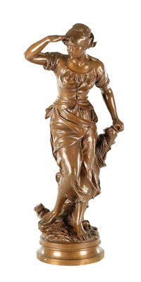 Lot 614 - EUGENE MARIOTON (1854-1933) A 19TH CENTURY FRENCH BRONZE SCULPTURE
