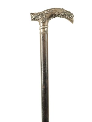 Lot 508 - A LATE 19TH CENTURY FRENCH SILVER TOPPED WALKING STICK