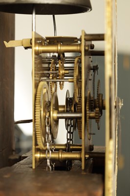 Lot 1479 - THOMAS HOUGHTON, CHORLEY. A SMALL GEORGE III OAK 30-HOUR LONGCASE CLOCK