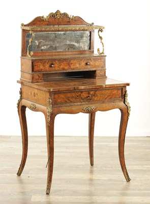 Lot 1327 - A 19TH CENTURY MARQUETRY AND FIGURED WALNUT BONIER DE JEUR