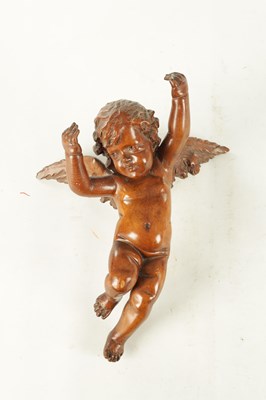 Lot 908 - A 19TH CENTURY ITALIAN CARVED WALNUT SCULPTURE