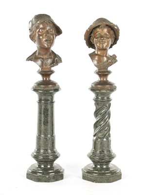 Lot 649 - TWO LATE 19TH CENTURY GRAND TOUR ITALIAN BRONZE BUSTS