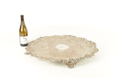 Lot 439 - A LARGE 19TH CENTURY OLD SHEFFIELD SIVER-PLATED TRAY