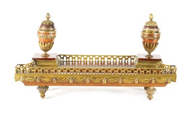 Lot 896 - AN 18TH CENTURY ORMOLU MOUNTED MAHOGANY FRENCH EMPIRE STYLE DESK STAND