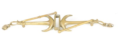 Lot 663 - A LATE 19TH CENTURY BRASS HANGING BRACKET
