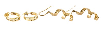 Lot 336 - TWO PAIR OF 9CT GOLD EARINGS