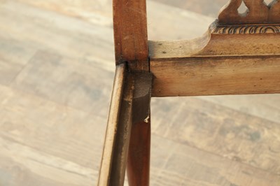 Lot 1251 - A GOOD PAIR OF GEORGE III MAHOGANY CHIPPENDALE DESIGN SIDE CHAIRS