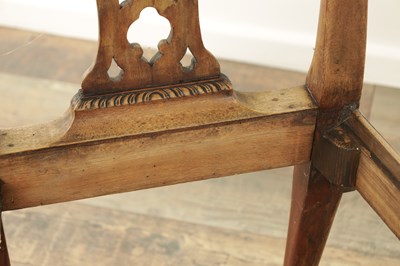 Lot 1251 - A GOOD PAIR OF GEORGE III MAHOGANY CHIPPENDALE DESIGN SIDE CHAIRS