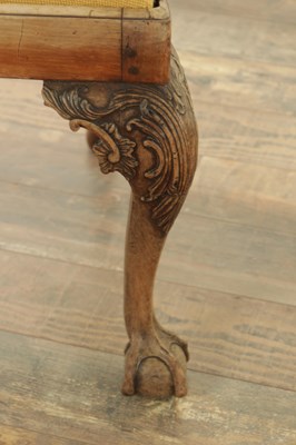 Lot 1251 - A GOOD PAIR OF GEORGE III MAHOGANY CHIPPENDALE DESIGN SIDE CHAIRS