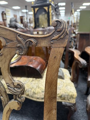 Lot 1251 - A GOOD PAIR OF GEORGE III MAHOGANY CHIPPENDALE DESIGN SIDE CHAIRS