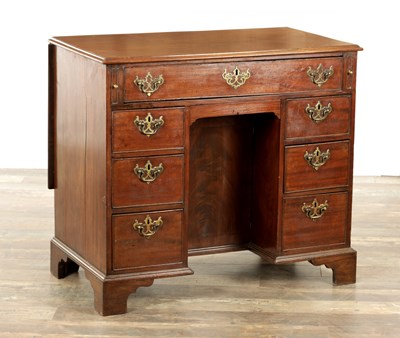 Lot 1325 - AN UNUSUAL GEORGE III MAHOGANY KNEEHOLE DESK