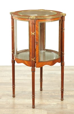 Lot 1264 - A 19TH CENTURY FRENCH KINGWOOD AND ORMOLU MOUNTED BIJOUTERIE CABINET
