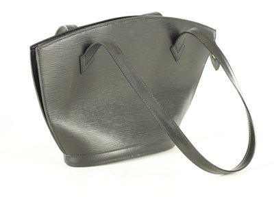 Lot 618 - A GENUINE LOUIS VUITTON SAINT JACQUES BLACK LEATHER BAG