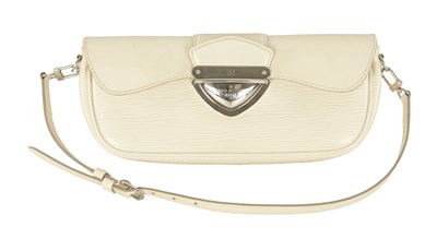 Lot 731 - A GENUINE LOUIS VUITTON MALIBU STREET WHITE SHOULDER BAG