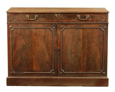 Lot 1285 - A GEORGE III MAHOGANY SIDE CABINET