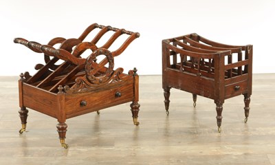 Lot 1274 - A WILLIAM IV ROSEWOOD CANTERBURY
