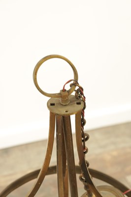 Lot 820 - A 20TH CENTURY BRASS HANGING LANTERN