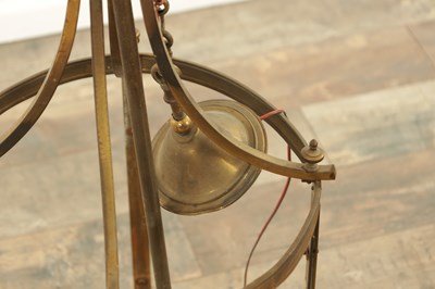 Lot 820 - A 20TH CENTURY BRASS HANGING LANTERN