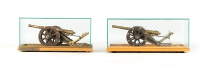 Lot 650 - TWO 20TH CENTURY BRONZE MODEL CANNON