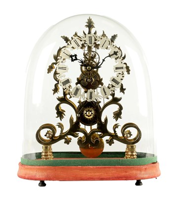 Lot 1746 - A MID 19TH CENTURY ENGLISH SKELETON CLOCK