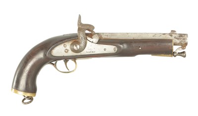 Lot 539 - A 19TH CENTURY PERCUSSION PISTOL BY ENFIELD DATED 1858