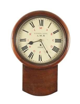 Lot 1047 - A LATE 19TH CENTURY RAILWAY CLOCK SIGNED W. POTTS & SONS, LEEDS