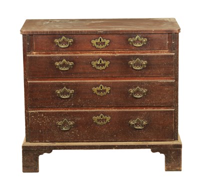 Lot 1287 - A GEORGE II MAHOGANY BACHELORS CHEST